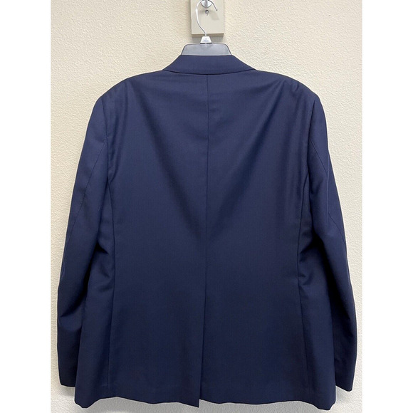 Reiss Wool Mohair Unlined 2 Button Blazer Men's Size 44 Navy Blue - Picture 14 of 14